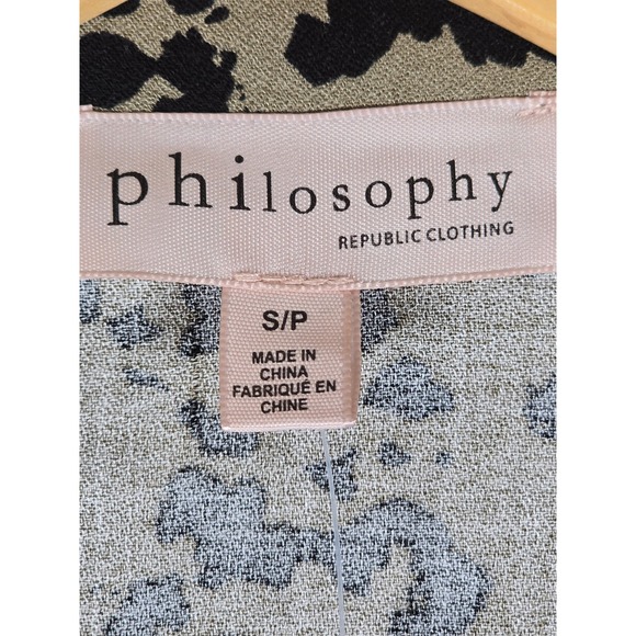 Philosophy Republic Clothing Leopard Print Open Front Long Sleeve Cardigan Sz S - Picture 3 of 8